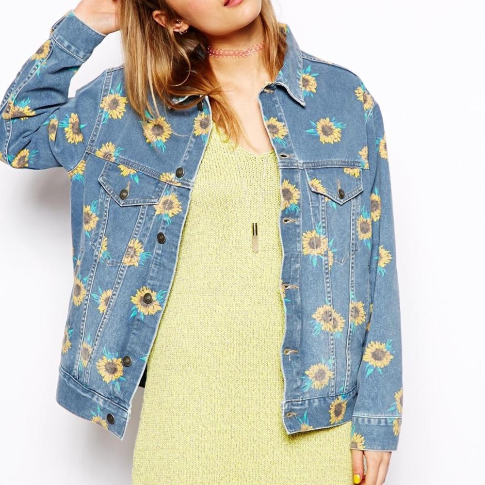 Sunflower Printed Denim Jacket - image 2